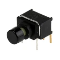 RS PRO Miniature Push Button Switch, Momentary, PCB Mount, 5.1 x 5.1 mm Cutout, SPDT, Black LED, IP67, 20 V dc 125 734-6754