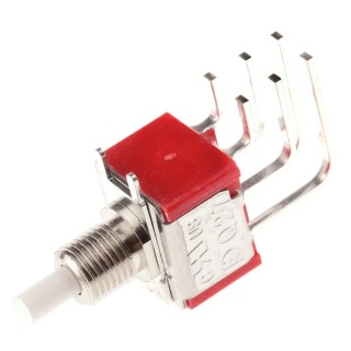 RS PRO Momentary Push Button Switch, PCB Mount, 6.35 mm Cutout, DPDT, White LED, 28 V dc 120 V ac 734-6766