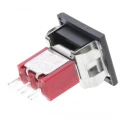 RS PRO Push Button Switch, Momentary, Panel Mount, 15.7 mm Cutout, SPDT, 28 V DC, 250 V AC, 3A Contact Current Model 734-6776