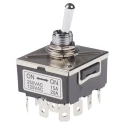RS PRO Toggle Switch Panel Mount On-On 4PDT Tab Terminal 28 V dc 28 V ac 7346814P