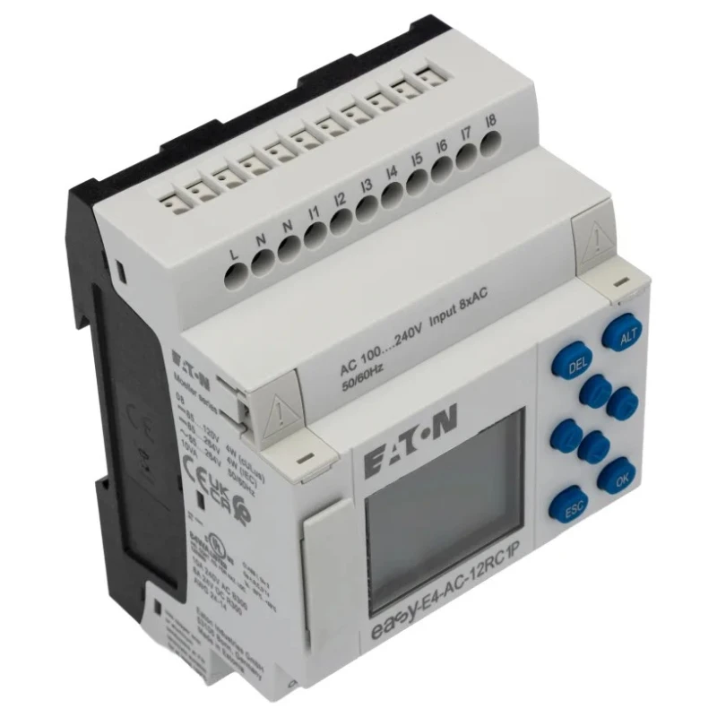 Eaton EasyE4 Series Control Relay 4-Input Analogue, 4 Outputs, Relay Output 264V 8A DIN Rail Mount EASY-E4