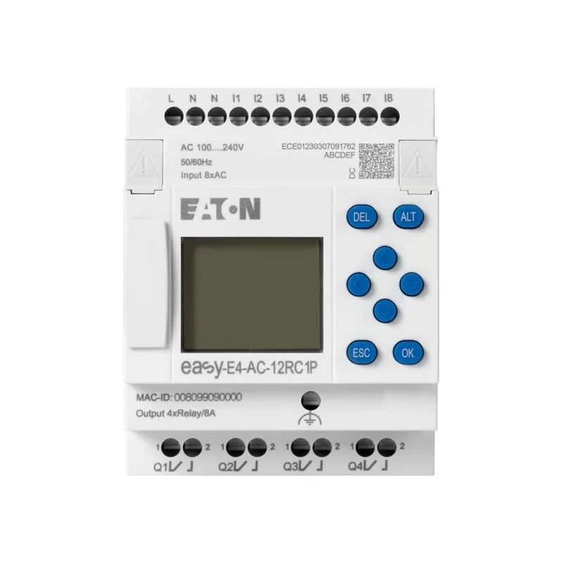 Eaton EasyE4 Series Control Relay 4-Input Analogue, 4 Outputs, Relay Output 264V 8A DIN Rail Mount EASY-E4
