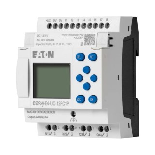 Eaton EasyE4 Series Control Relay 4-Input Analogue, 4 Outputs, Relay Output 26.4V Wall Mount EASY-E4