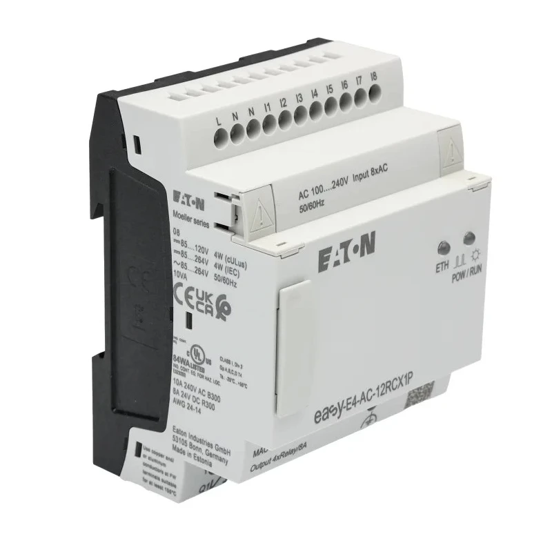 Eaton easyE4 Series Control Relay 8 Digital Inputs 4 Relay Outputs Ethernet Interface 