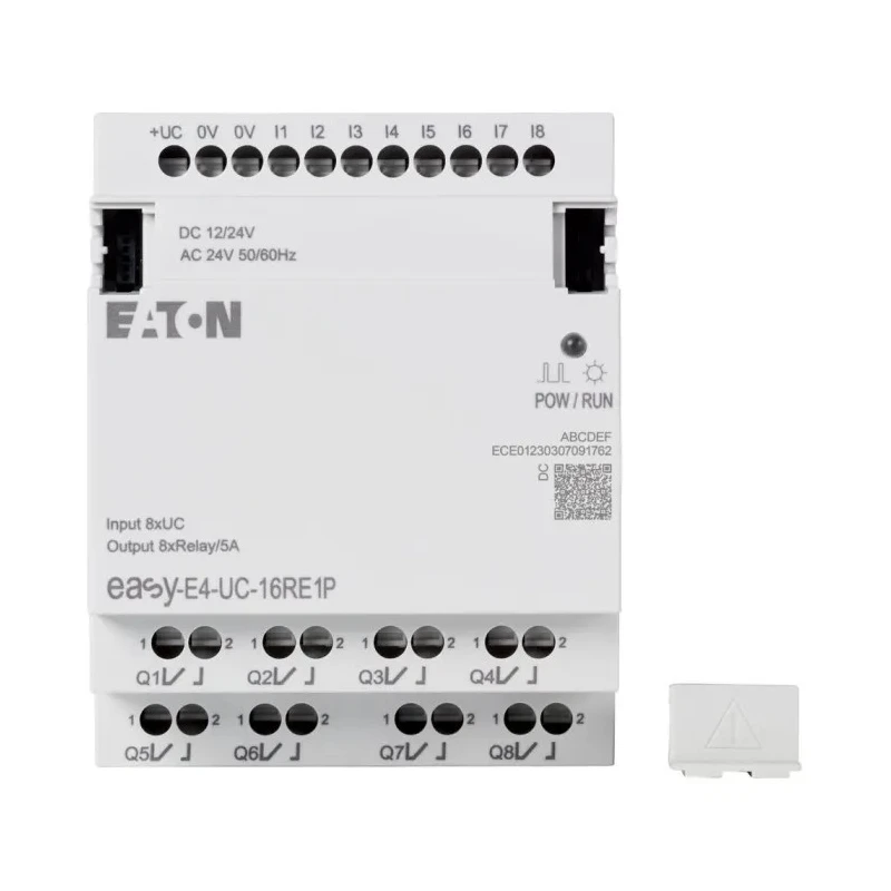 Eaton Series Control Relay with 8 Digital Inputs and 8 Relay Outputs, Ethernet Communication, Rail Mount, 264V Supply easyE4