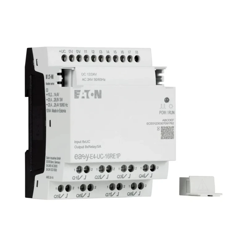 Eaton Series Control Relay with 8 Digital Inputs and 8 Relay Outputs, Ethernet Communication, Rail Mount, 264V Supply easyE4