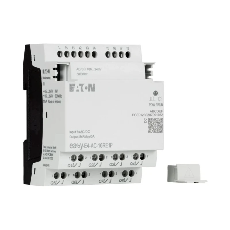 Eaton easyE4 Series Control Relay 8 Digital Inputs 8 Relay Outputs 264V DIN Rail Mount easyE4