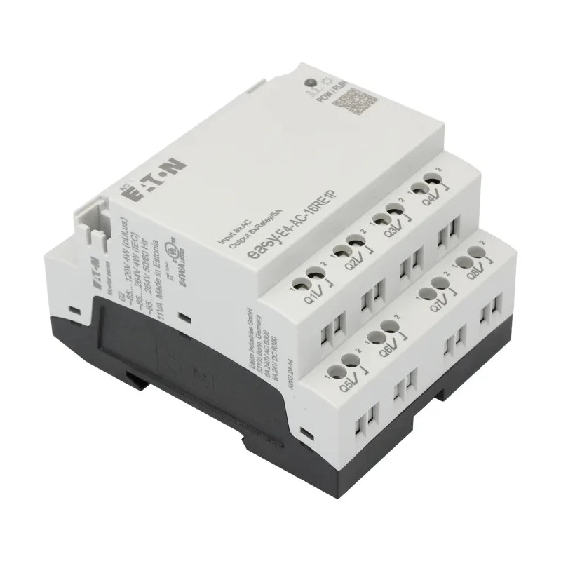 Eaton easyE4 Series Control Relay 8 Digital Inputs 8 Relay Outputs 264V DIN Rail Mount easyE4