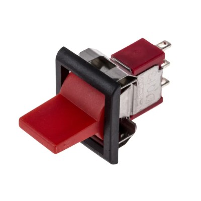 RS PRO SPDT On-Off-On (On)-Off-(On) Rocker Switch Panel 15.7 x 12.7 mm 5A Red Actuator 7346861P