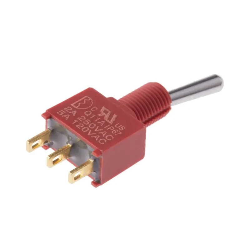 RS PRO Toggle Switch PCB Mount On-On SPDT Solder Terminal 12 V dc 112 V ac 734-6968