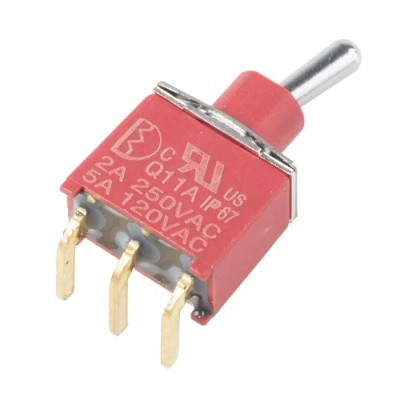 RS PRO Toggle Switch PCB Mount On-On SPDT Through Hole Terminal 12V dc 112V ac 734-6971