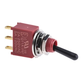 RS PRO Toggle Switch Panel Mount On-On SPDT Solder Terminal 12 V dc 112 V ac 734-6978