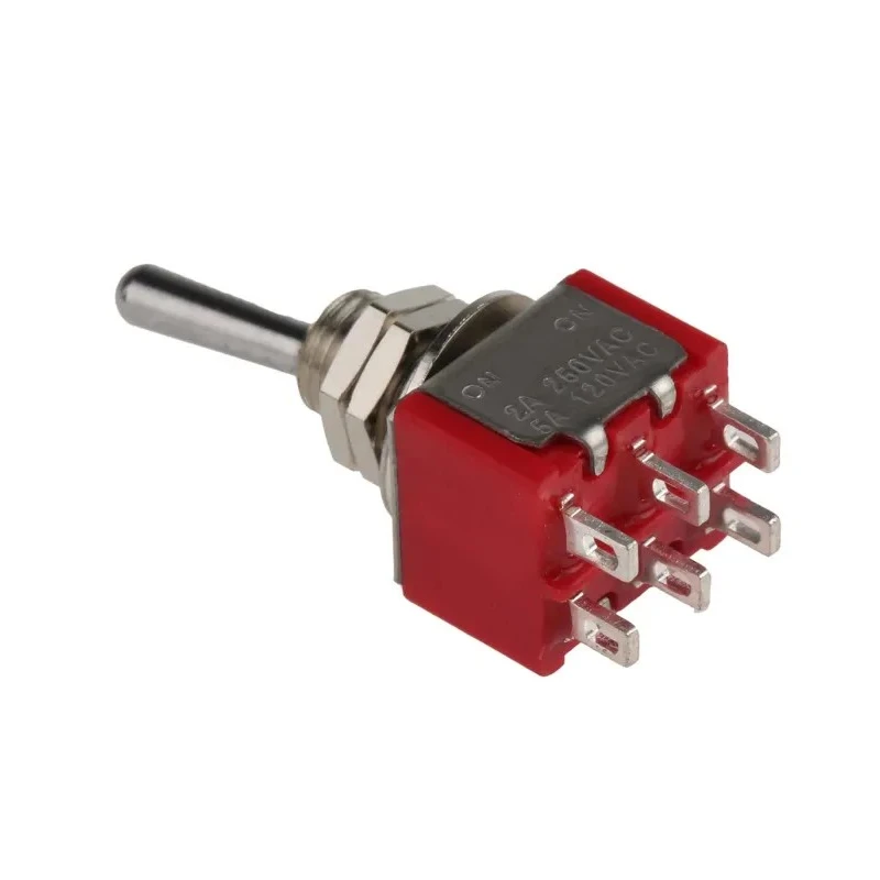 RS PRO Toggle Switch Panel Mount On-On DPDT Solder Terminal 26 V DC 112 V AC 5 A 1MD Series 734-7016