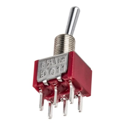 RS PRO Toggle Switch PCB Mount On-None-On DPDT Through Hole Terminal 26 V dc 112 V ac 7347025P