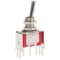 RS PRO PCB Mount Toggle Switch On-On SPDT Through Hole Terminal 26 V dc 112 V ac 734-7075