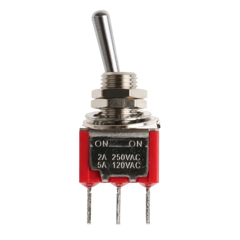 RS PRO SPDT Toggle Switch, PCB Mount, On-On Latching, Through Hole Terminal, 26 V dc, 250 V ac, Chrome Plated Brass 734-7066