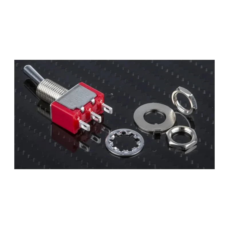 RS PRO Toggle Switch Panel Mount On-On SPDT Solder Terminal 28 V dc 112 V ac 7347062P