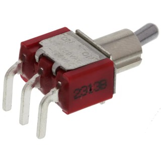 RS PRO Toggle Switch PCB Mount On-On SPDT Through Hole Terminal 28 V dc 112 V ac 734-7104