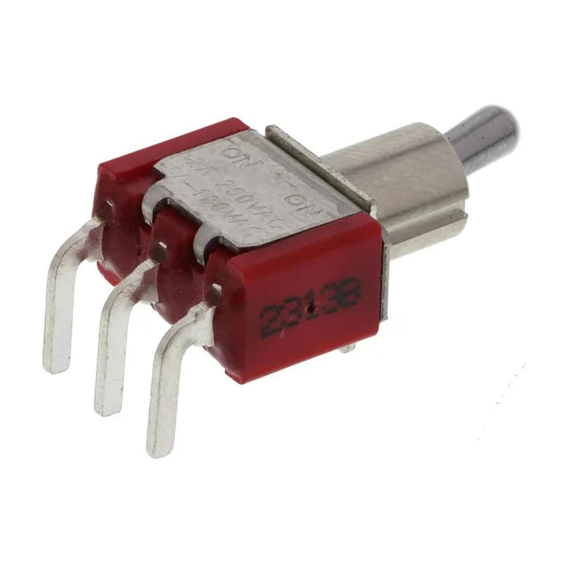 RS PRO Toggle Switch PCB Mount On-On SPDT Through Hole Terminal 28 V dc 112 V ac 734-7104