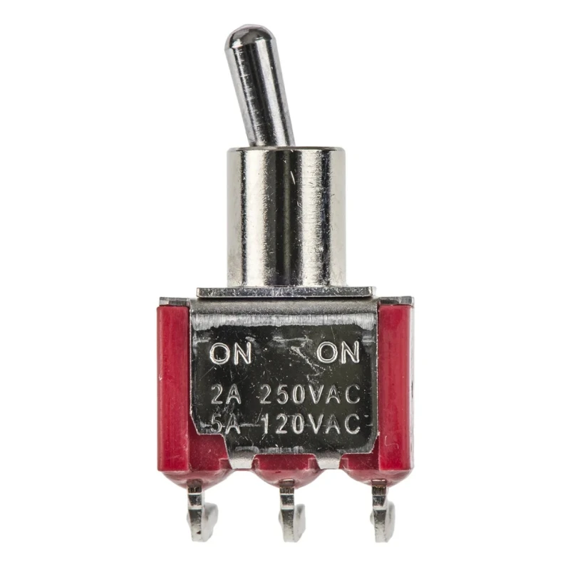 RS PRO Toggle Switch PCB Mount On-On SPDT Through Hole Terminal 28 V dc 112 V ac 734-7104