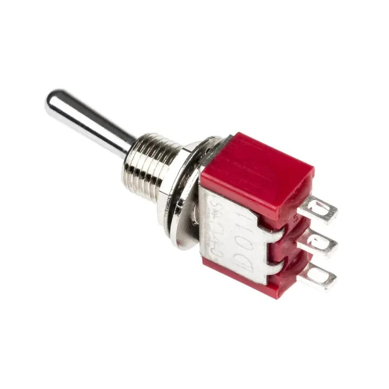 RS PRO Toggle Switch Panel Mount On-On SPDT Solder Terminal 28V DC 112V AC 5A 40000 Cycles 734-7117