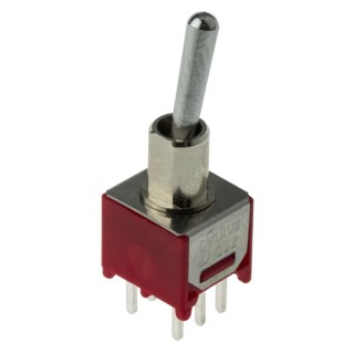 RS PRO Sub-Miniature Toggle Switch, PCB Mount, On-On, DPDT, Through Hole Terminal, 15 V dc, 240 V ac 734-7179