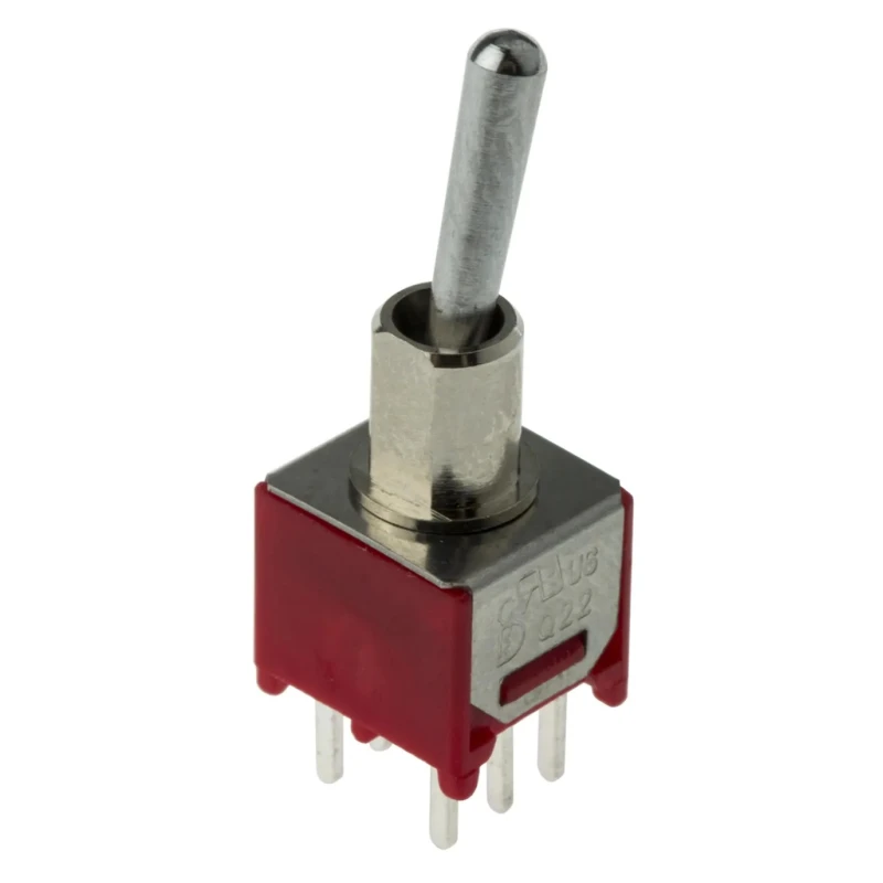 RS PRO Sub-Miniature Toggle Switch, PCB Mount, On-On, DPDT, Through Hole Terminal, 15 V dc, 240 V ac 734-7179