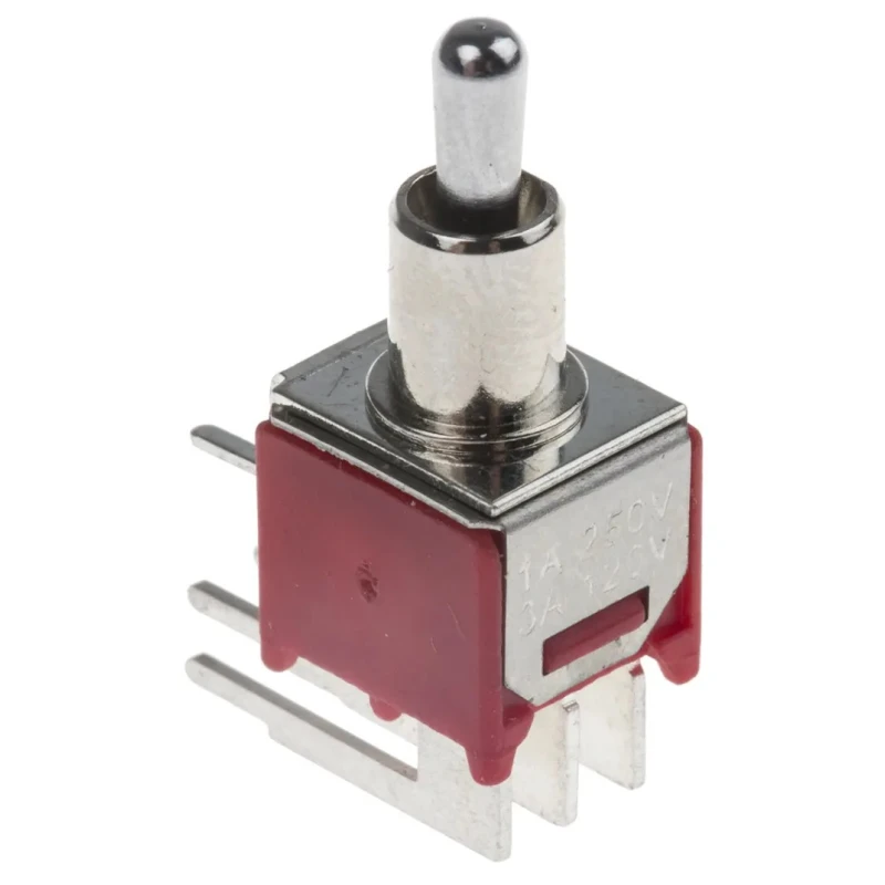 RS PRO Toggle Switch, PCB Mount, On-Off-On, DPDT, Through Hole Terminal, 15 V dc, 240 V ac 734-7205