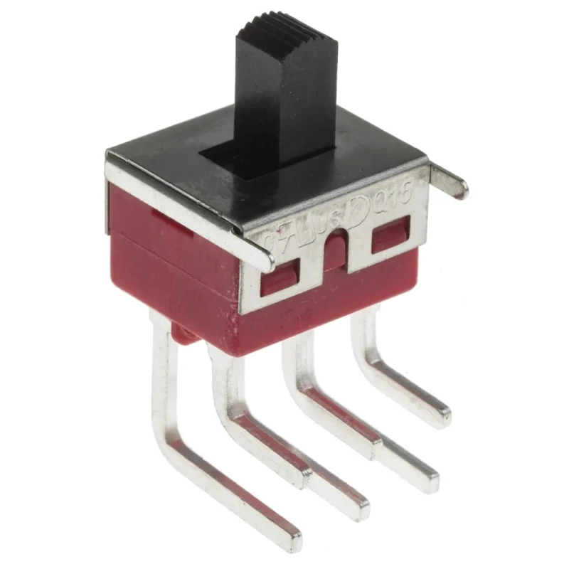 RS PRO PCB Slide Switch DPDT Latching 5A Silver Plated Brass 734-7274