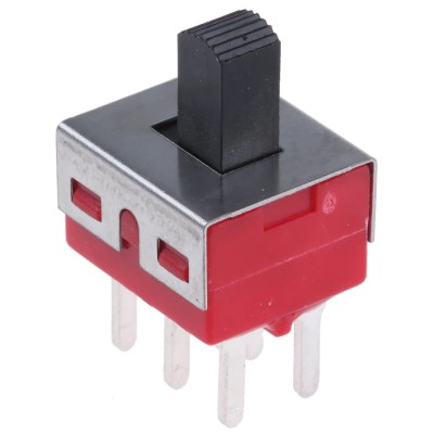 RS PRO PCB Slide Switch DPDT Latching 5A Silver Plated Brass 7347270P