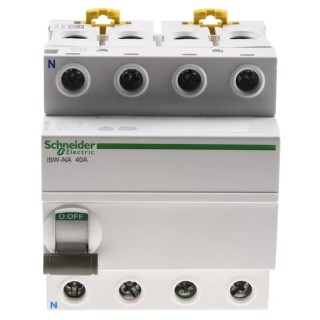 Schneider Electric 3-Pole DIN Rail Isolator Switch IP20, 40A, Grey Handle A9S70740