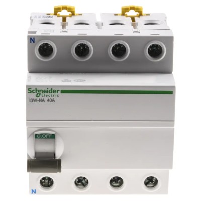 Schneider Electric 3-Pole DIN Rail Isolator Switch IP20, 40A, Grey Handle A9S70740