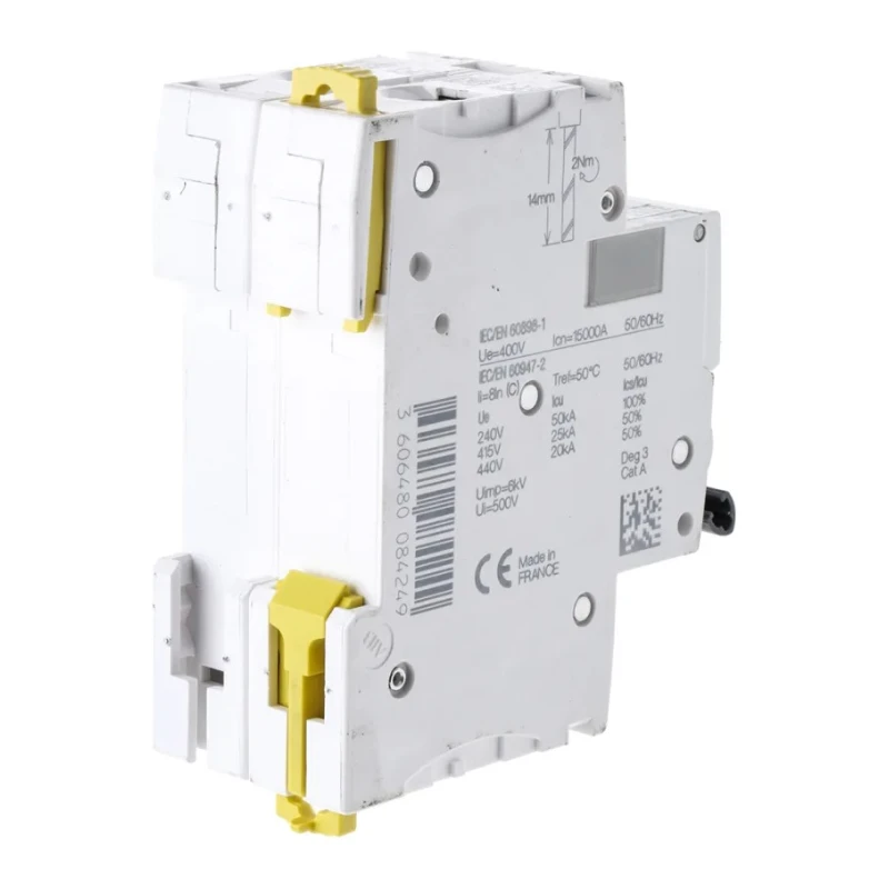 RS PRO Acti9 iC60L Miniature Circuit Breaker, 2-Pole, 10A, Type C, 100V AC, 12V DC, 10kA Breaking Capacity A9F94210