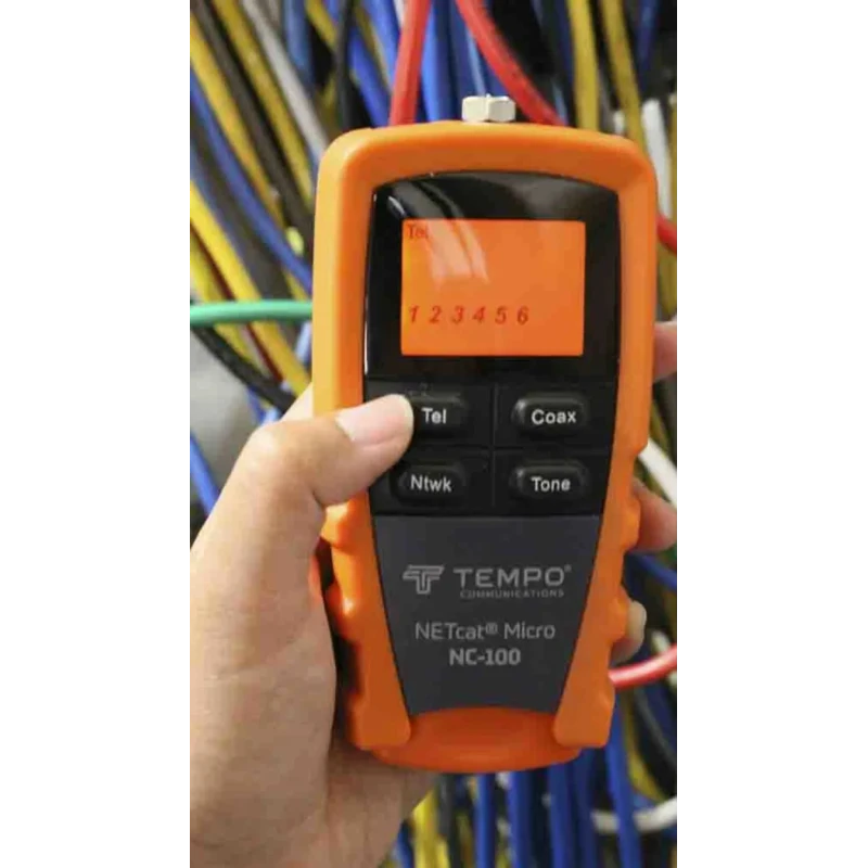 Tempo Network Cable Tester for UTP, Coaxial, STP Cables with LCD Display NC-100