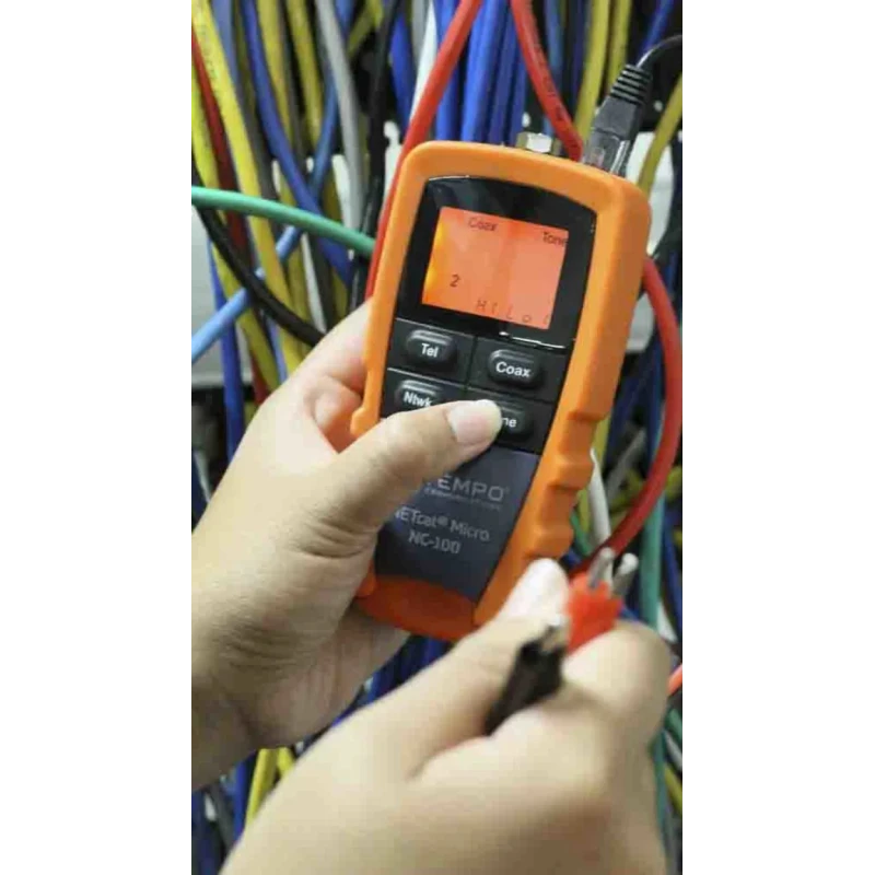 Tempo Network Cable Tester for UTP, Coaxial, STP Cables with LCD Display NC-100