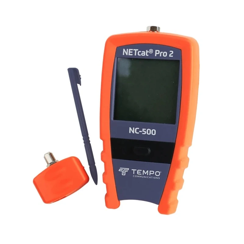 Tempo Network Cable Tester Coaxial, STP, UTP Battery Powered Touch Screen NC-500