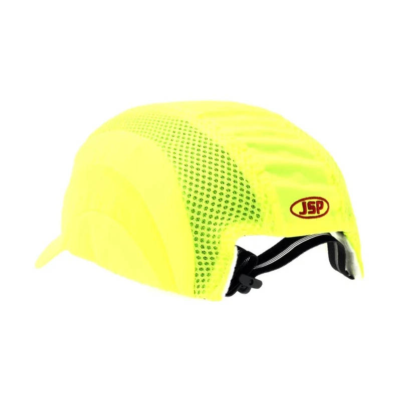 JSP Yellow Short Bump Cap High Density Polyethylene Adjustable Slip Ratchet Hardcap A1+ ABS000-001-500