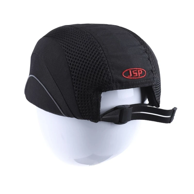 JSP Black Micro Bump Cap High Density Polyethylene Adjustable Slip Ratchet Hardcap A1+ Head Size 52-65 cm ABT000-001-100
