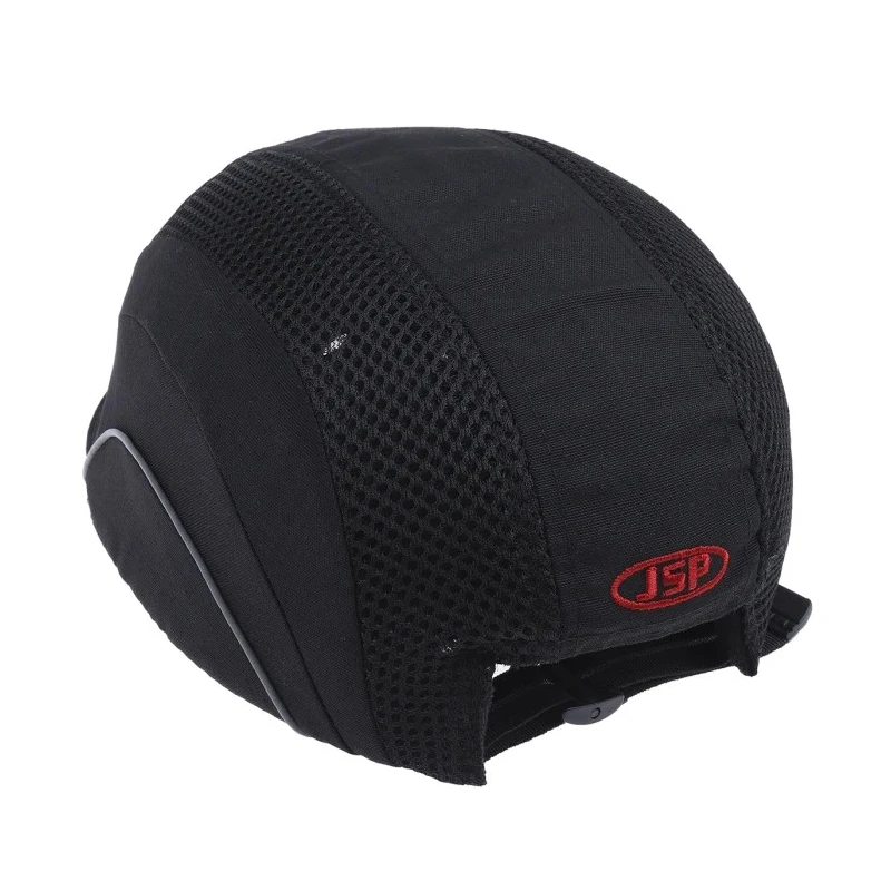 JSP Black Micro Bump Cap High Density Polyethylene Adjustable Slip Ratchet Hardcap A1+ Head Size 52-65 cm ABT000-001-100