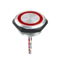 APEM Piezo Switch Momentary 1 NO IP68 IP69K Flying Lead 1A 24V AC/DC 30 mm Bushing PBAM1AF0002