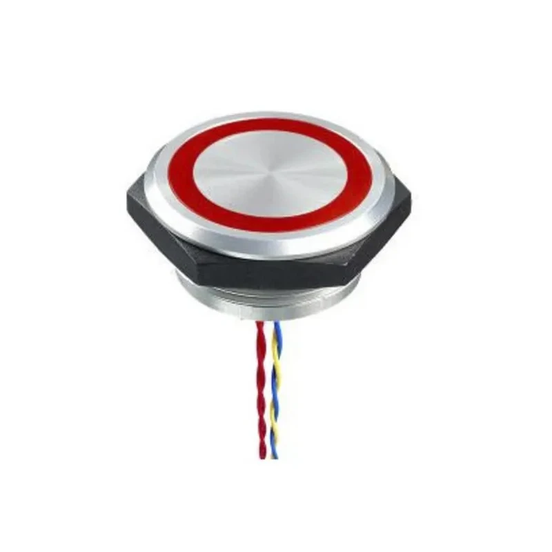 APEM Piezo Switch Momentary 1 NO IP68 IP69K Flying Lead 1A 24V AC/DC 30 mm Bushing PBAM1AF0002