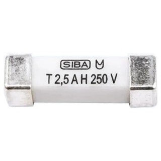 SIBA Non-Resettable Fuse 2.5A 250V Ceramic Tube Time Lag Breaking Capacity 1500A 160016.2,5