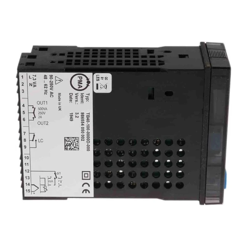 P.M.A TB40-100-0000D-000 Panel PID Temperature Controller 1 Input, 3 Output Relay, 260V AC, Multi Line Display