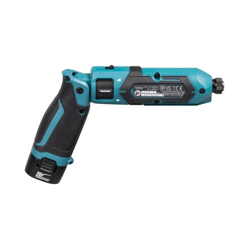 Makita 7.2 V Cordless Screwdriver 25 Nm Torque, 2450 RPM, Brushed Motor TD022DSE