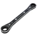 STAHLWILLE Ratchet Ring Spanner Double Ended 9.53 x 11.11 mm Chrome Finish Steel 139mm Length 41562428