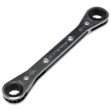 STAHLWILLE Ratchet Ring Spanner Double Ended 9.53 x 11.11 mm Chrome Finish Steel 139mm Length 41562428