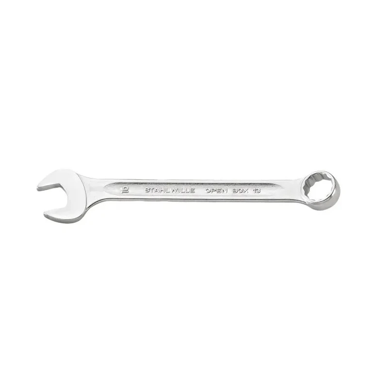 STAHLWILLE Combination Spanner 16 mm, Chrome Alloy Steel, 180mm Length, 15° Offset Angle 40081616