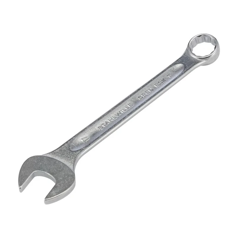 STAHLWILLE Combination Spanner 17 mm, 190 mm Overall Length, Chrome Finish, Alloy Steel 40081717