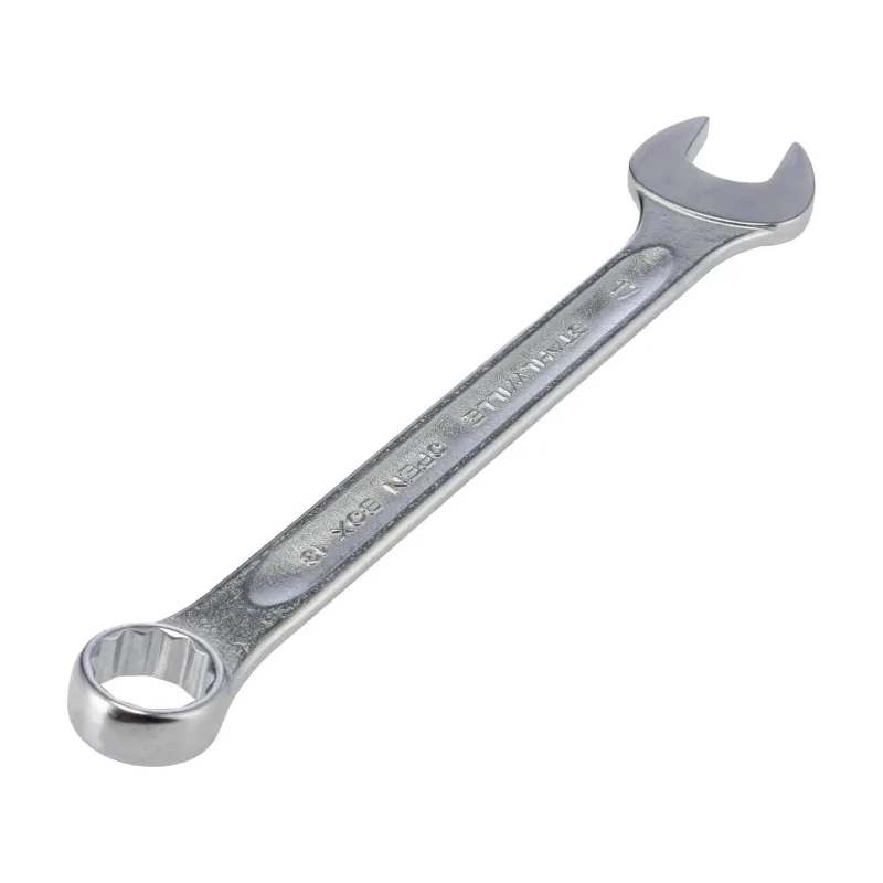 STAHLWILLE Combination Spanner 17 mm, 190 mm Overall Length, Chrome Finish, Alloy Steel 40081717