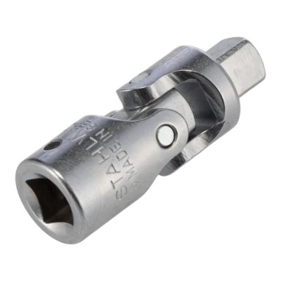 STAHLWILLE 1/4 in Square Universal Joint, Alloy Steel Chrome Finish, 37mm Overall Length 11020000